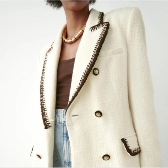 ZARA Textured Blazer - Picture 14 of 16